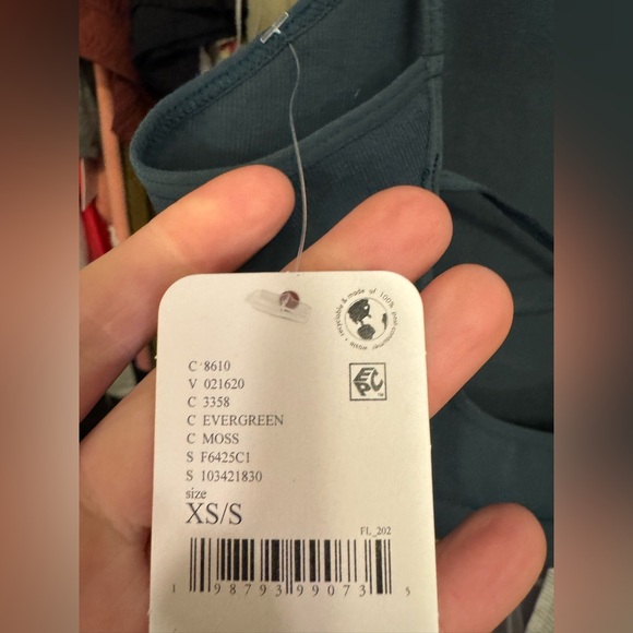 NWT Free People FP Movement Tighten Up Strappy Back Tank - evergreen moss - XS/S - Picture 9 of 9